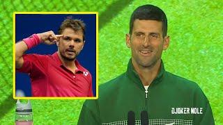 Novak Djokovic Wawrinka took away 2 Grand Slams from me... - Wim 2023