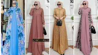 Terbaru Gamis Lebaran 2023 yang sangat cantik dan elegan fashion busana muslim solo