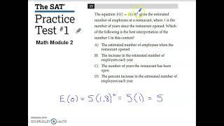 SAT Practice Test #1 Math Module 2 Problem #15