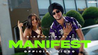 MANIFEST Official Video Nirbhay Punia x MixSingh  From MANIFEST Album  Latest Punjabi Songs 2023