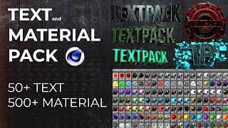 3D TEXT and MATERIAL PACK for Cinema4D