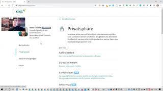 XING-Einstellungen zur Privatsphäre - Kontaktdaten Geburtstag und andere. Video-Anleitung