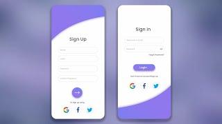 Sign Up & Sign in UI Design for Mobile