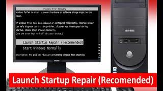 Launch Startup Repair Recomended   Windows 7 Booting Computer PC