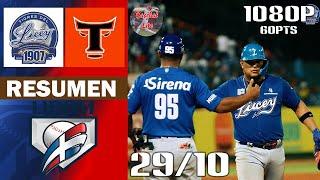 Resumen  Tigres del Licey vs Toros Del Este  Serie Regular Lidom 20242025 29102024