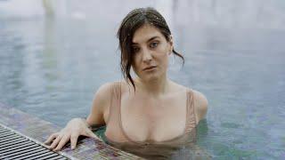 Winter Hot Spa Under Snow  Sexy Model in Swimsuit  Ambience Relaxing ASMR