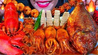 ASMR SPICY SEAFOOD BOIL *makanan laut pedas* 먹방 MUKBANG MASSIVE Eating Sounds