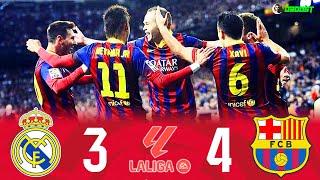 Real Madrid 3-4 Barcelona - 201314 - Best El Clásico Ever - Messi Hat-Trick - Extended Highlights