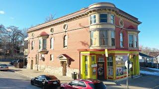 Drone Shots Of Chestnut Market - Quincy Illinois - Food and Liquor In Historic Building