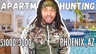  MOVING TO PHOENIX- APARTMENT HUNTING  PHOENIX ARIZONA - ARIZONA APARTMENT TOUR -  Black In Arizona