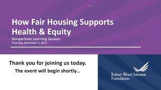 How Fair Housing Supports Health and Equity