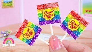 Tasty Mini Rainbow Cake Sweet and Fun Miniature ChupaChups Jellies Candy Making ️Mini Cakes