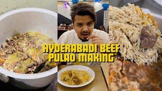 Hyderabadi Beef Pulao Making  Full Recipe Video  Street Food Recipe