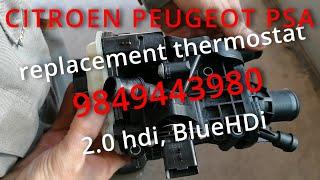 THERMOSTAT REPLACEMENT 9849443980 2.0 BlueHDi  1997ccm  PSA CITROEN PEUGEOT FORD OPEL TOYOTA 2013-