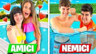 AMICI VS NEMICI IN PISCINA *GIADA VS RIKY*