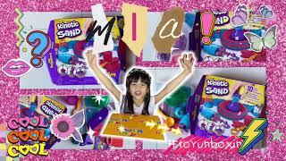 KINETIC SAND SANDISFYING SET PLAYSET FOR KIDS UNBOXING AND PLAYTIME