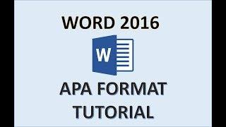 Word 2016 - APA Format - How To Do an APA Style Paper in 2017 -APA Tutorial Set Up on Microsoft Word