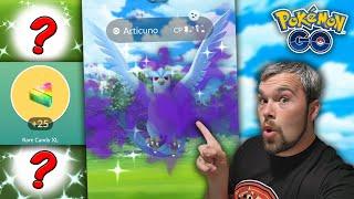 It took *THIS* many raids for Shiny Shadow Articuno Dont forget to get THIS Pokémon GO