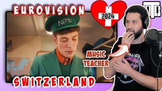 Switzerland Eurovision 2024 Reactionalysis - Music Teacher Analyses The Code by Nemo Reaction