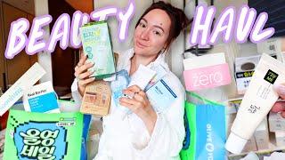 Huge Beauty Haul Buying Viral Korean Beauty Skincare & Makeup from Olive Young
