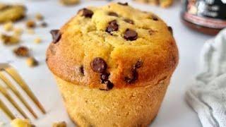 Classic French Muffins with chocolate chips  Simple Recipe