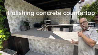 polished concrete countertop #concrete #countertop #diy #polishedconcrete #trending