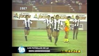 Los potrillos en la Copa Libertadores 1987.