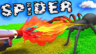 BURNING SPIDERS with FIRE in VR