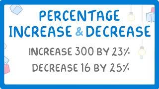 GCSE Maths - Percentage Increase and Decrease Multiplier Method  #93