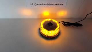 Led Blitzer Blitzleuchte Rundumleuchte Gelb Strobo 12 Volt Magnetfuß Flashlight Blinkleuchte