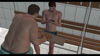 Pizza CGI. Jock Gets Fattened Up  Male Weight Gain Animation
