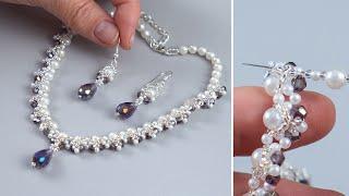 DIY beaded necklace easily and simply - jewelry tutorial