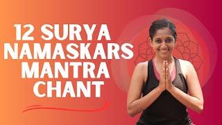 Surya Namaskar with Mantras  12 Sun Salutations  Yogalates with Rashmi