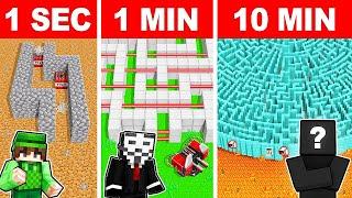 ULTIMATE Security Maze 1 SECOND vs 10 MINUTES