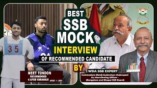 धमाकेदार Best SSB Mock Interview of Recommended Candidate  Best NDASSB Coaching in Lko India-WDA