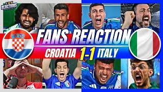 ITALY FANS CRAZYREACTION TO CROATIA 1-1 ITALY  EURO 2024
