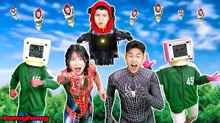 Spider-Man Family And Skibidi Toilet In SQUID GAME Real LIFE  BunnyFunny