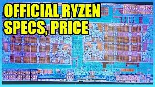 Final Ryzen R7 1700 1700X 1800X Price & Specs