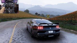 Ford Mustang Dark Horse - Forza Horizon 5  Steering wheel gameplay