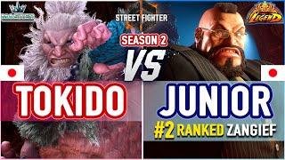 SF6  Tokido Akuma vs Junior #2 Ranked Zangief  SF6 High Level Gameplay