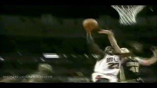 Michael Jordan Dunks Over 7-4 Rik Smits 1998 Playoffs