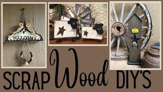 Primitive Rustic Farmhouse Scrap Wood DIYS