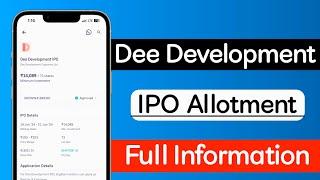 Dee Development IPO Allotment Time - Dee Piping Allotment Status - Dee Piping Allotment - Dee Piping