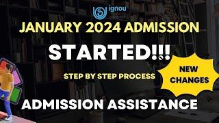 IGNOU January 2024 Admission ന് തുടക്കം  Admission Assistance  Step by Step Process