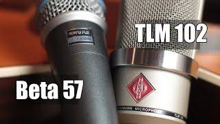 Neumann TLM102 vs Shure Beta 57 acoustic guitar pt.1