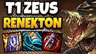 T1 Zeus Renekton vs Gnar  TOP  Patch 14.14 Korea Grandmaster 