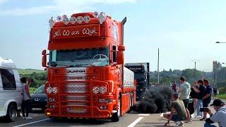 Ciney Truckshow 2022  Scania V8 Open Pipe Sound & Black Smoke