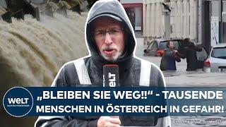 HOCHWASSER Maßnahmen reichen nicht Ottenstein-Damm gebrochen Dreizehn Gemeinden abgeschottet