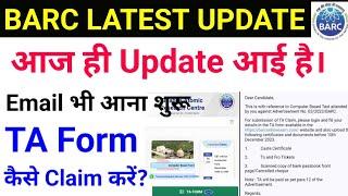 BARC Latest Update BARC Traveling Allowance Form Kaise Bhare ?  BARC TA form Active