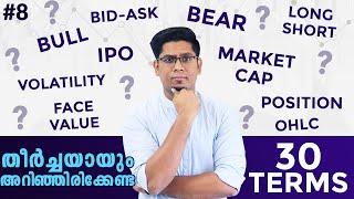 30 Must Know Stock Market Terms for Beginners  Learn Share Market Malayalam with Sharique Ep 8